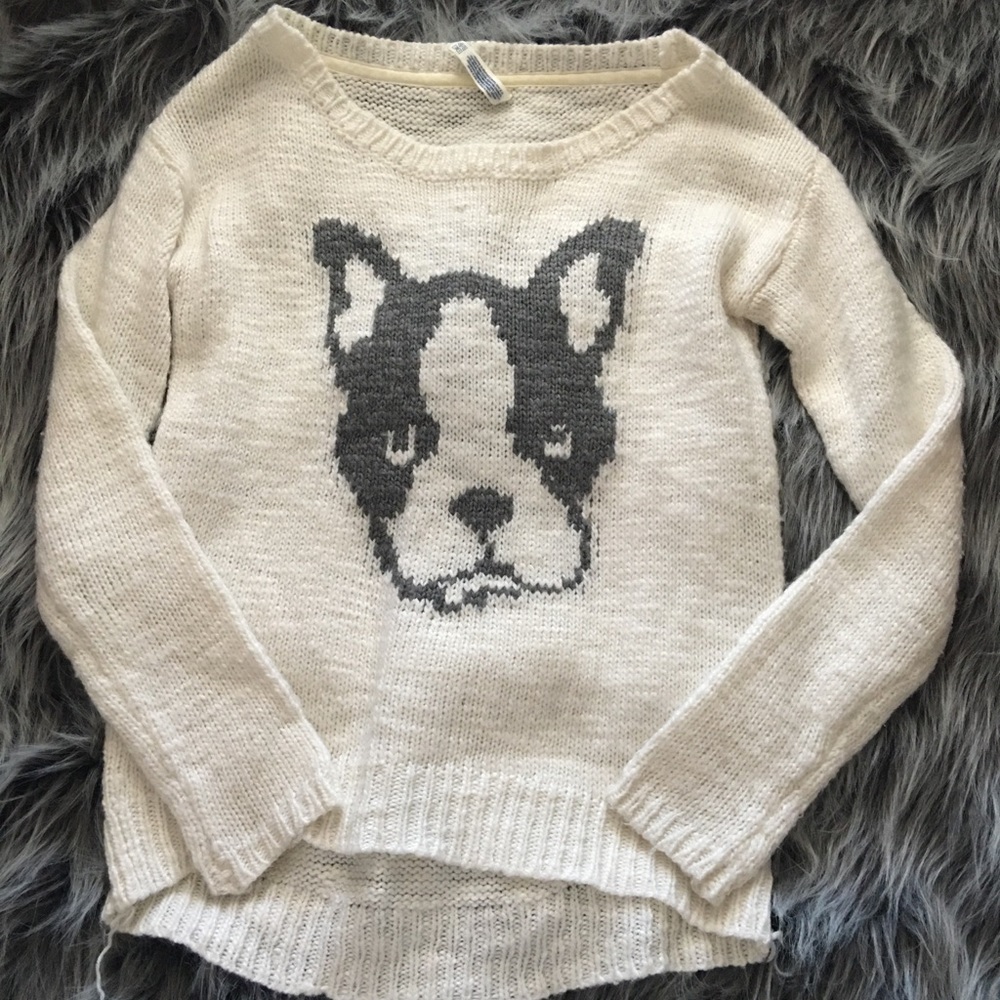 Dog print sweater